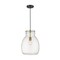 Z-Lite Bella 1 Light Pendant, Matte Black & Olde Brass & Clear 476P-MB-OBR - alternate 1